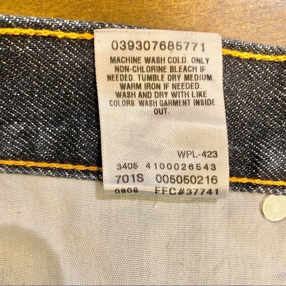 Levis 505 42x32 Regular Fit Dark Wash Jeans Straight Leg 100% Cotton Nice Cond! - Picture 11 of 11